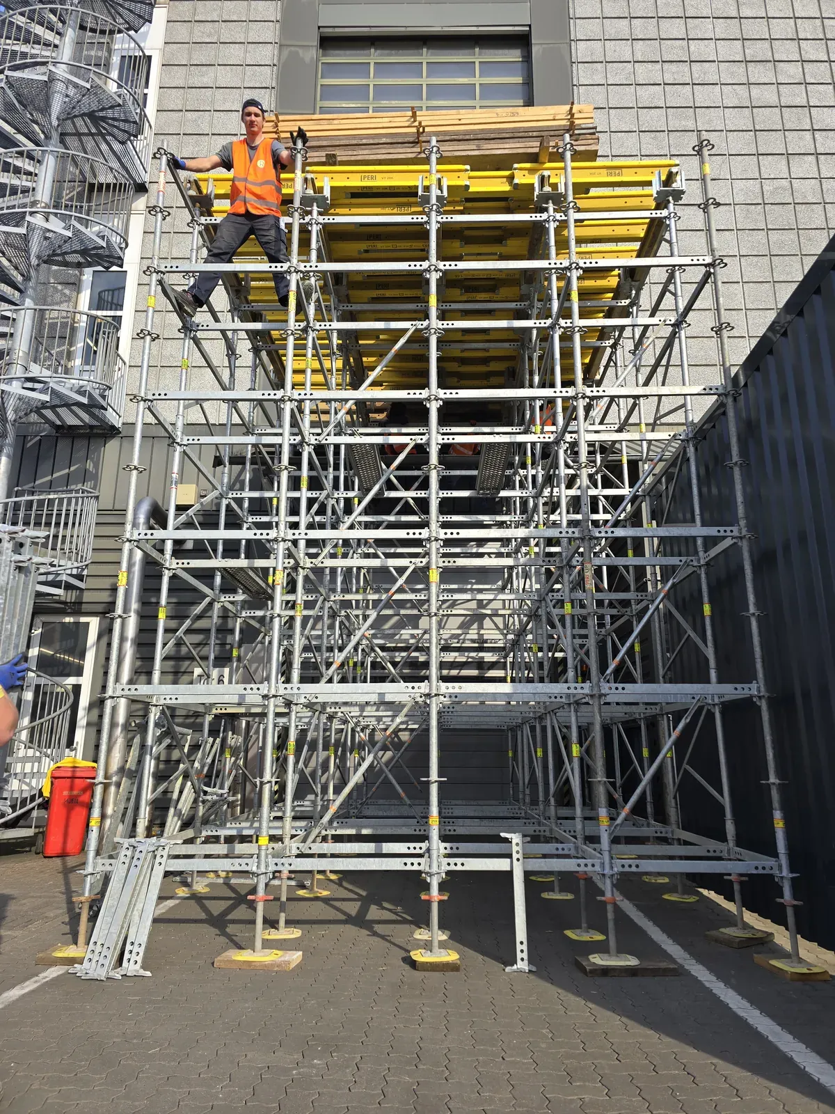 Falsework with brand marking